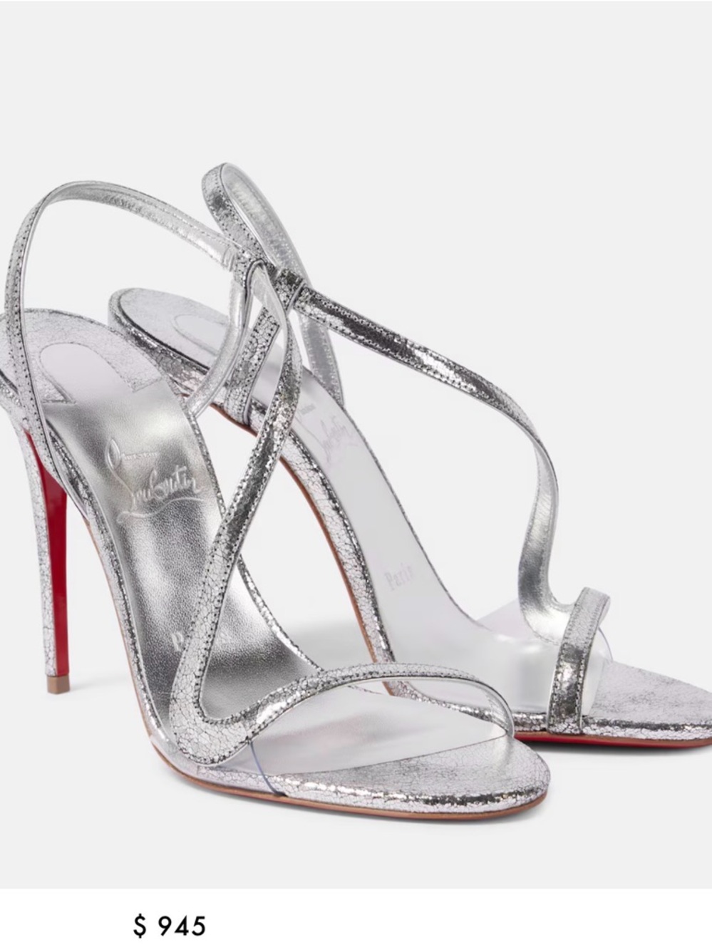 CHRISTIAN LOUBOUTIN Rosalie 100 mirrored leather sandals